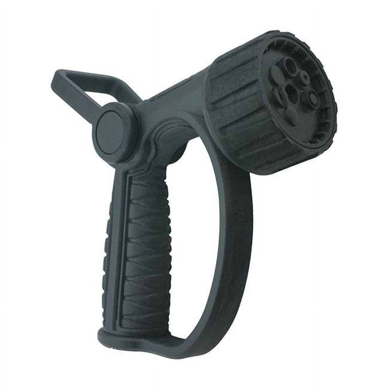 7 Pattern Metal Firemans Nozzle, Black