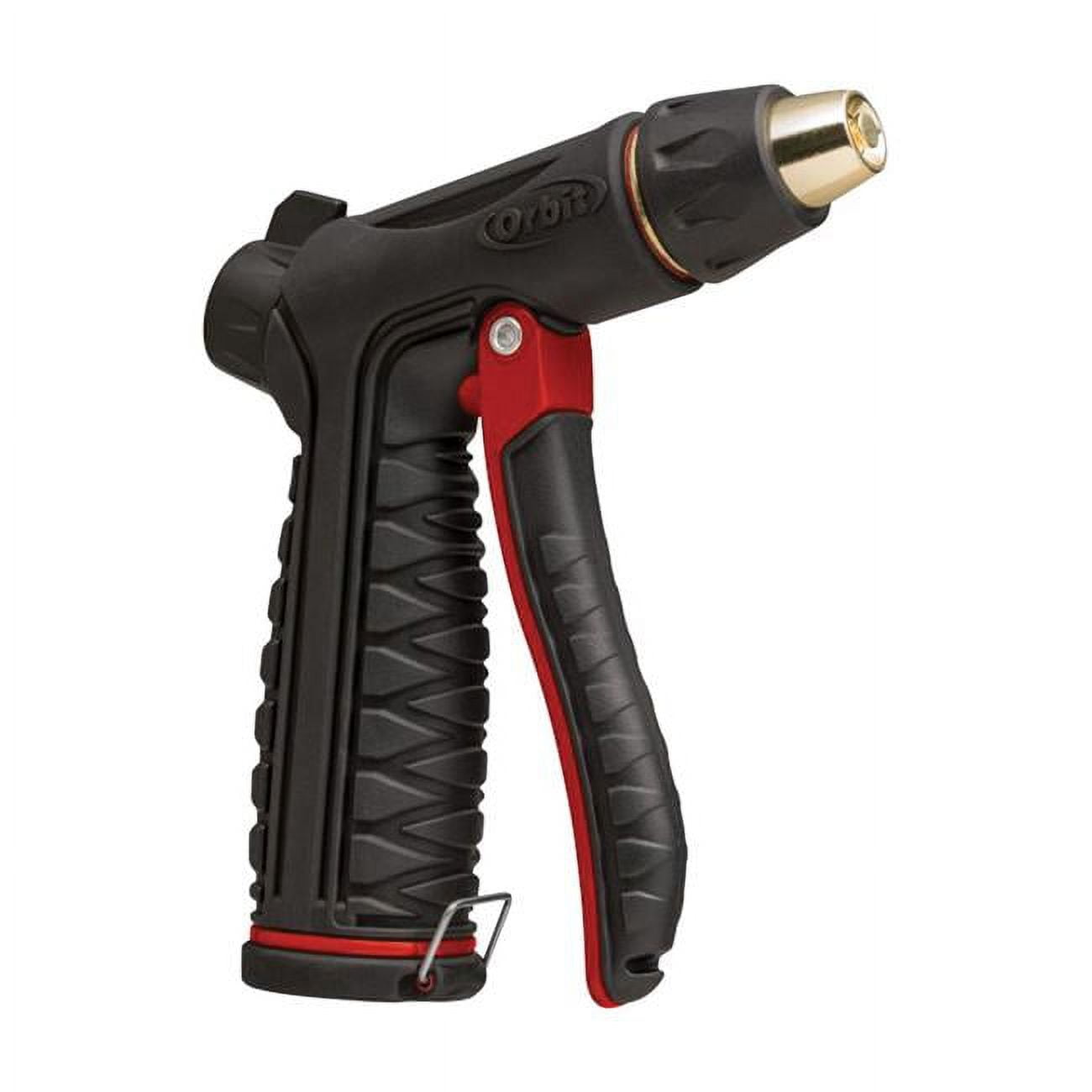 1 Pattern Adjustable Jet Stream Metal Nozzle, Black & Red