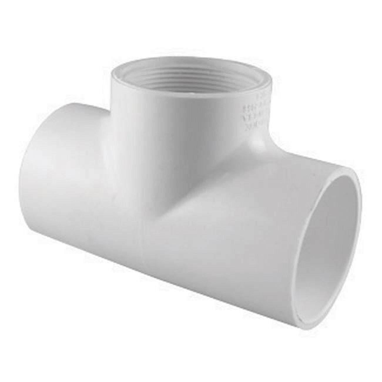 Schedule 40 2 in. Slip x 2 in. Dia. Slip PVC Reducing Tee