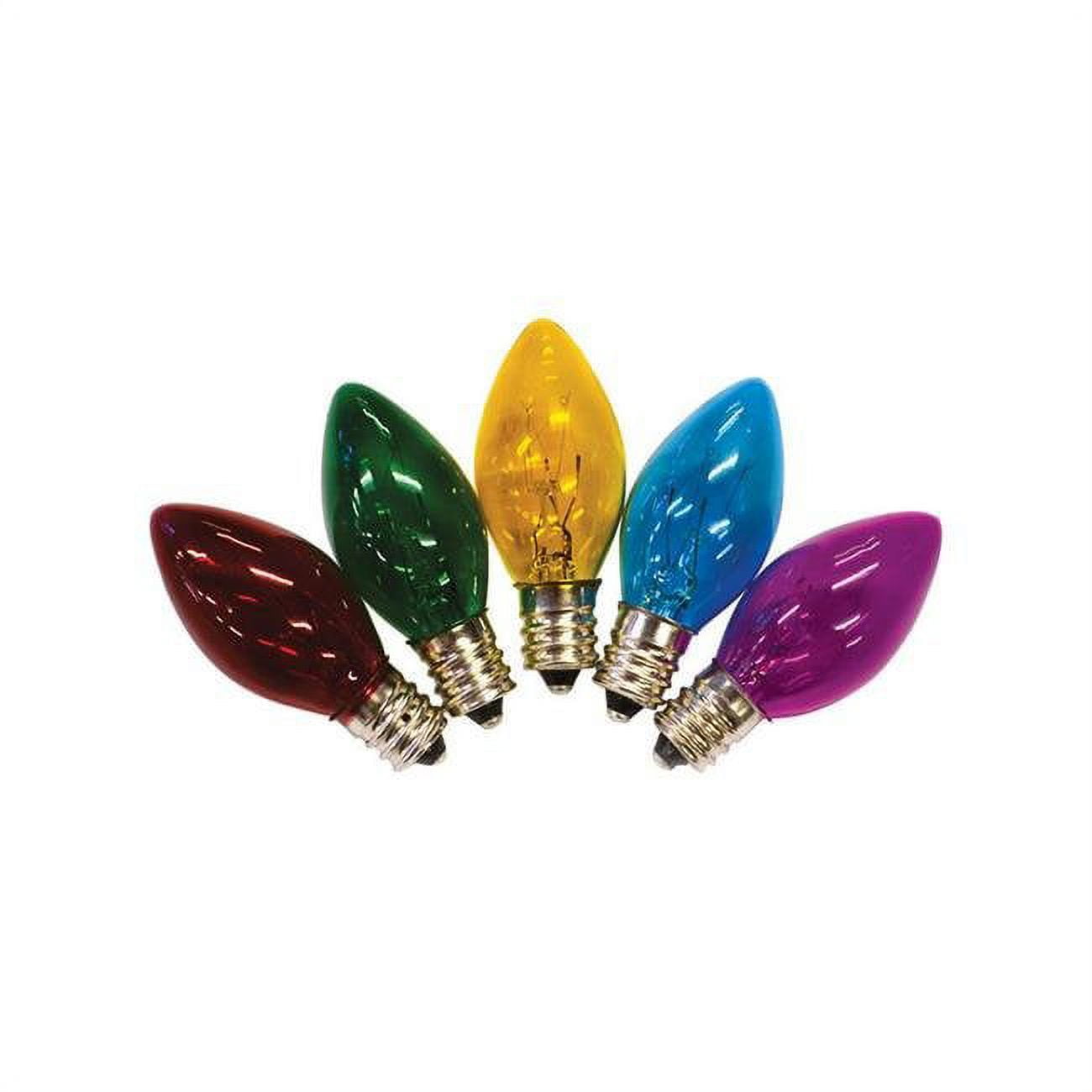 C7 Triple Spray Christmas Light Bulbs, Multi Color, 1 in. - 25 Lights