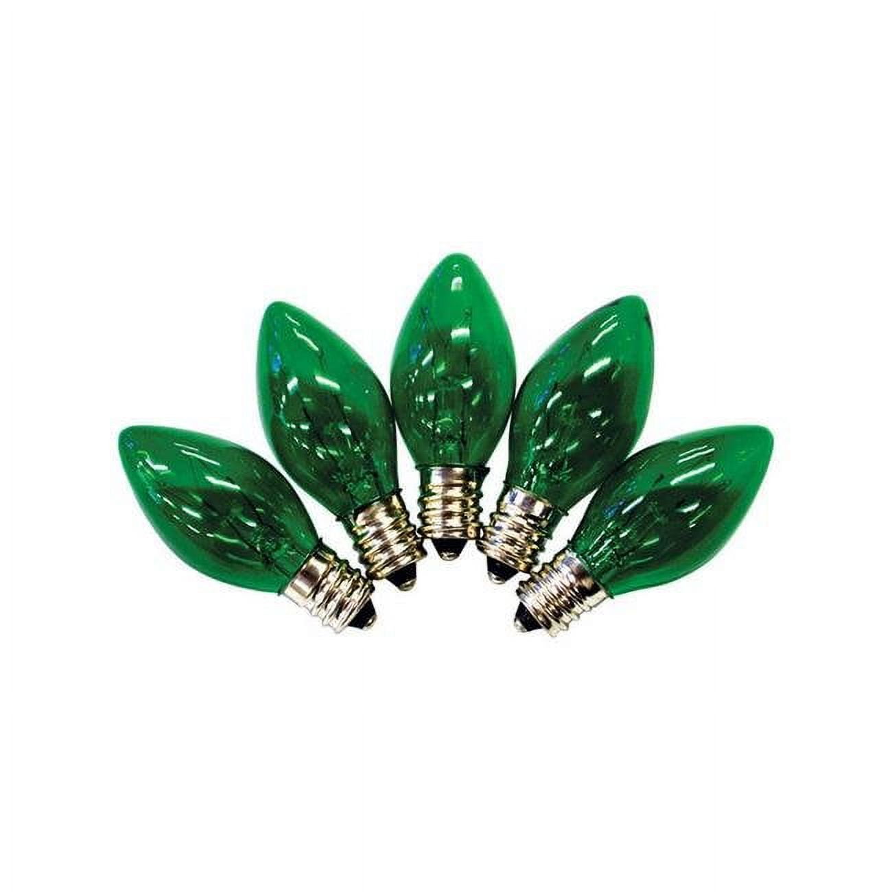C7 Christmas Light Bulbs, Green, 1 in. - 25 Lights