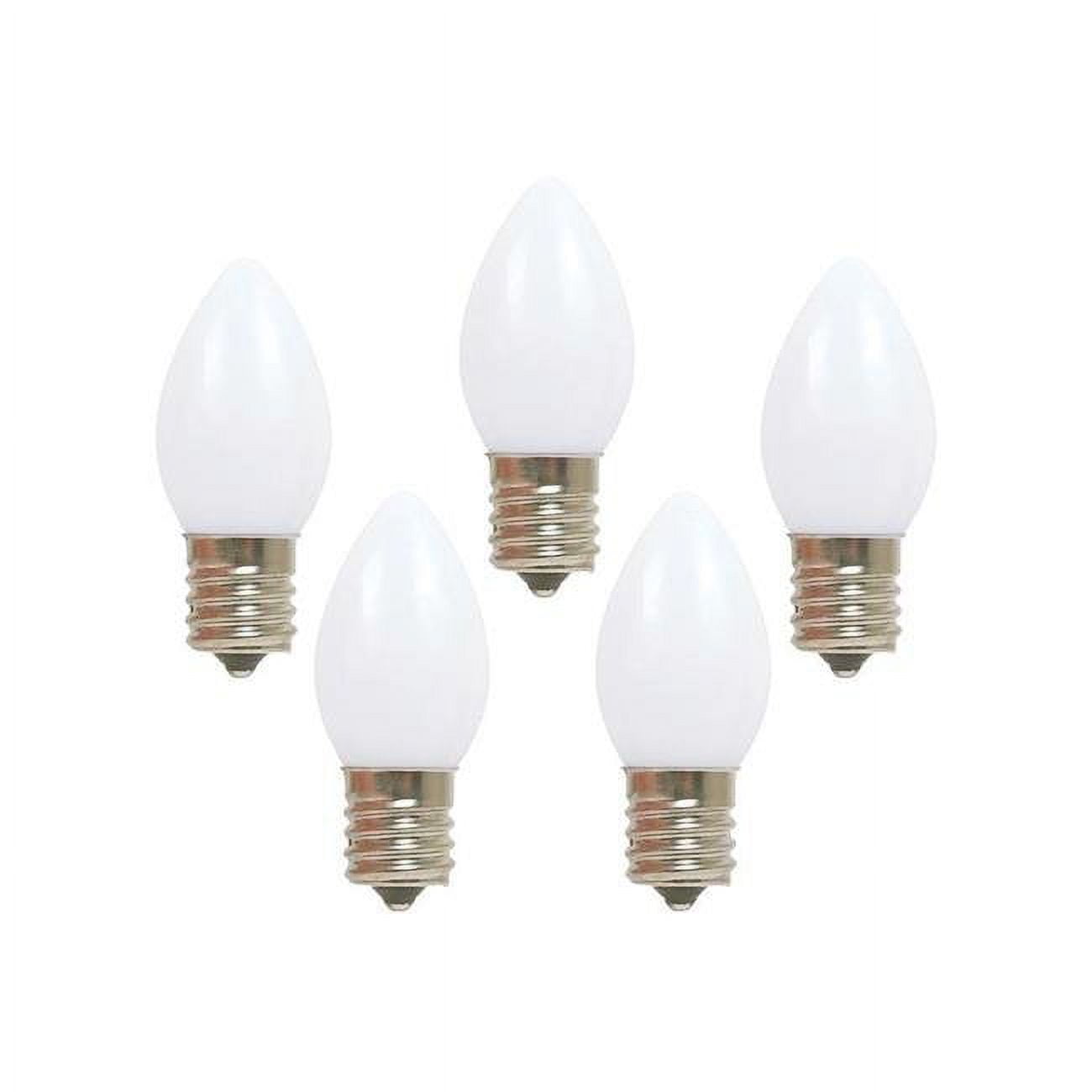 C7 Christmas Light Bulbs, White, 1 in. - 25 Lights