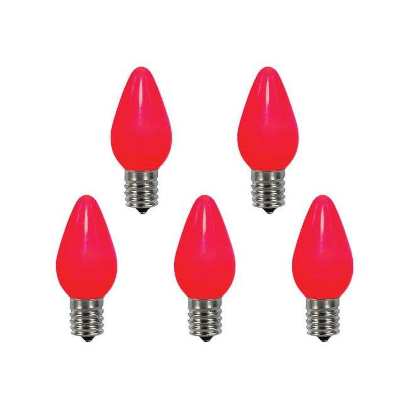 C7 Christmas Light Bulbs, Red, 1 in. - 25 Lights
