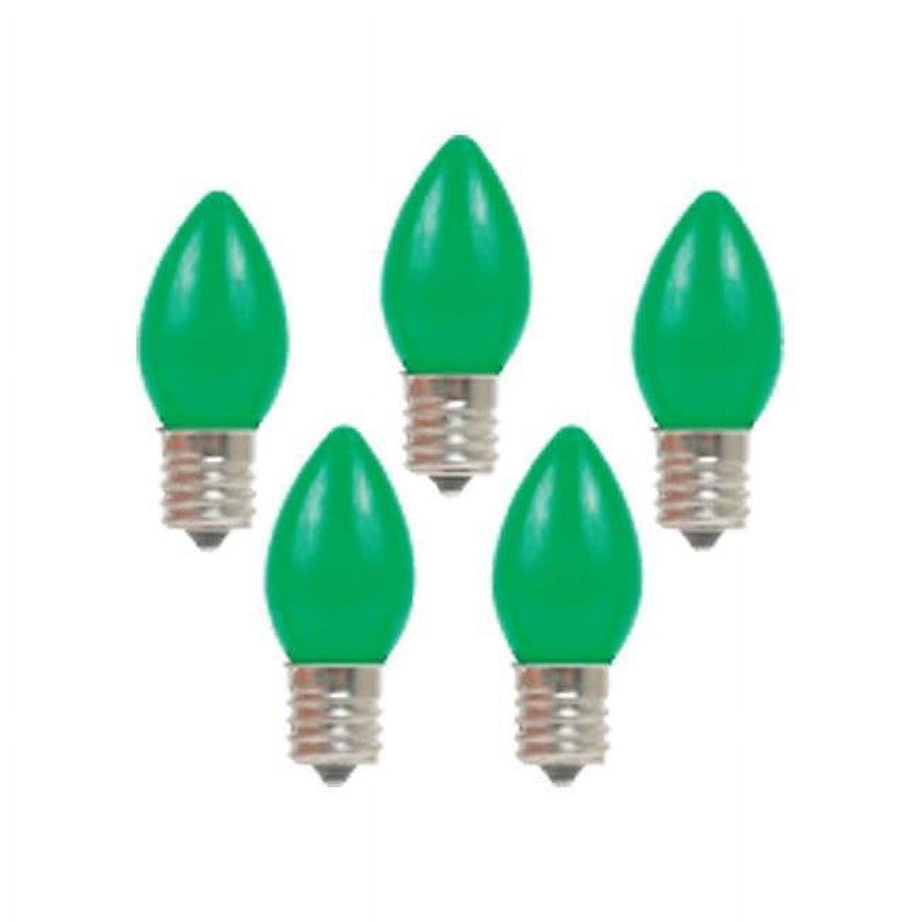 C7 Christmas Light Bulbs, Green, 1 in. - 25 Lights