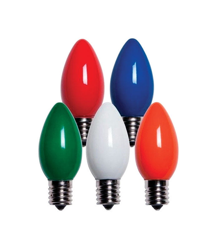 C9 Christmas Light Bulbs, Multi Color, 1 in. - 25 Lights