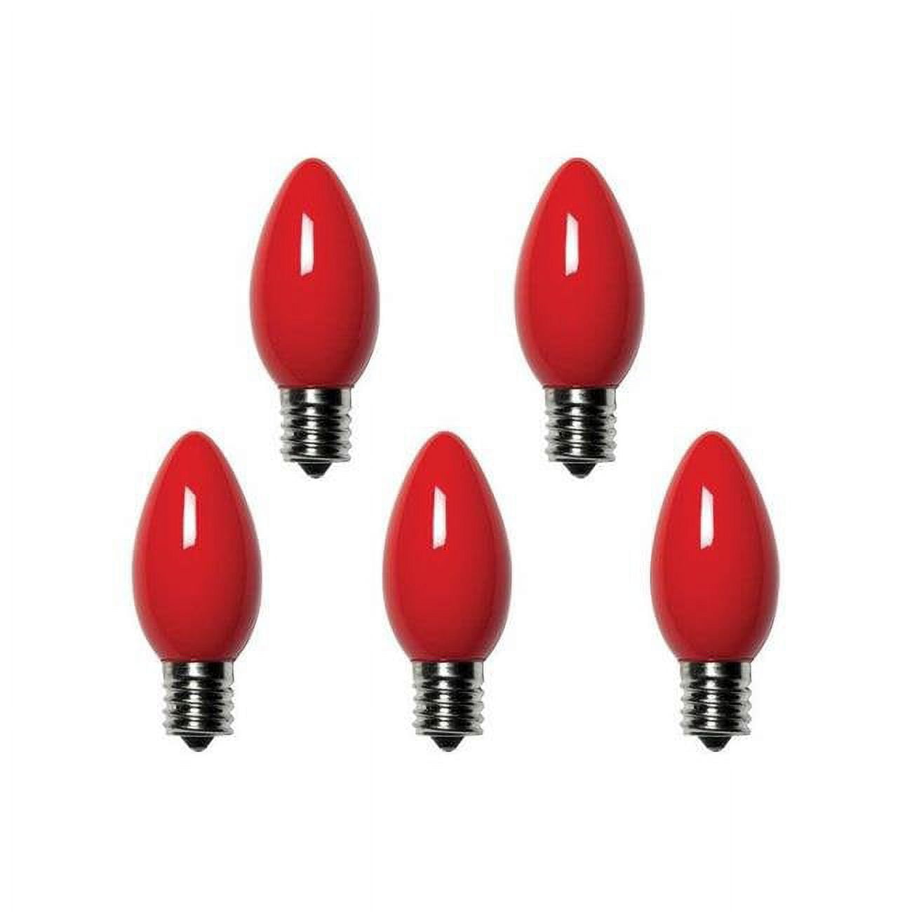 C9 Christmas Light Bulbs, Red, 1 in. - 25 Lights