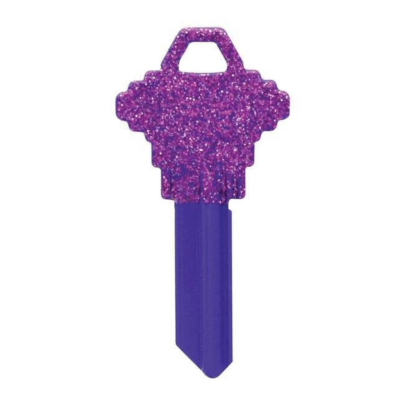 5005162 DIVA Purple Glitter House & Office Universal Key Blank with Single Sided - Case of 6