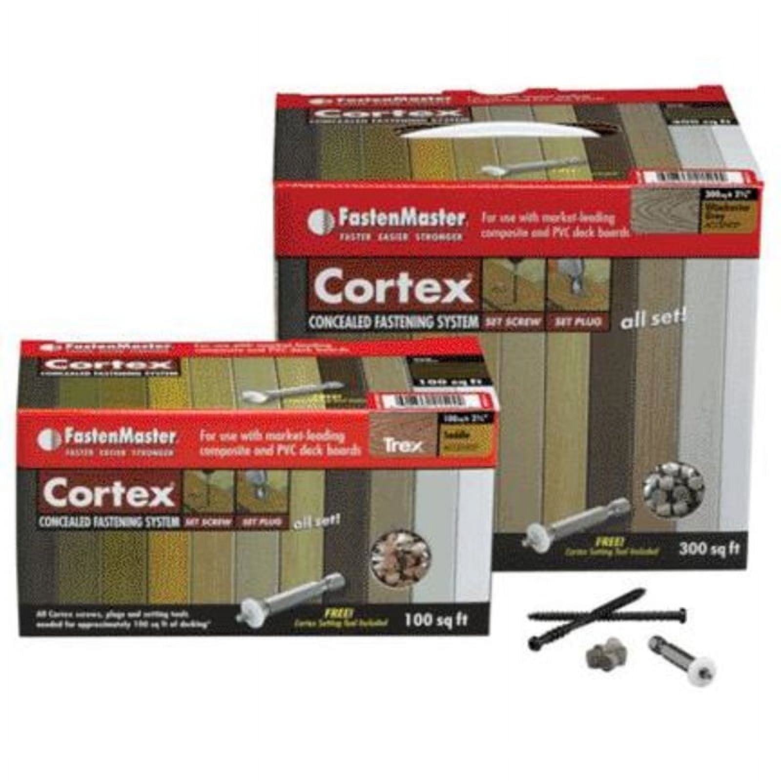 Cortex 2.75 in. Torx TTAP Star Head Brownstone Stainless Steel Hidden Deck Fastener - 1050 Per Box