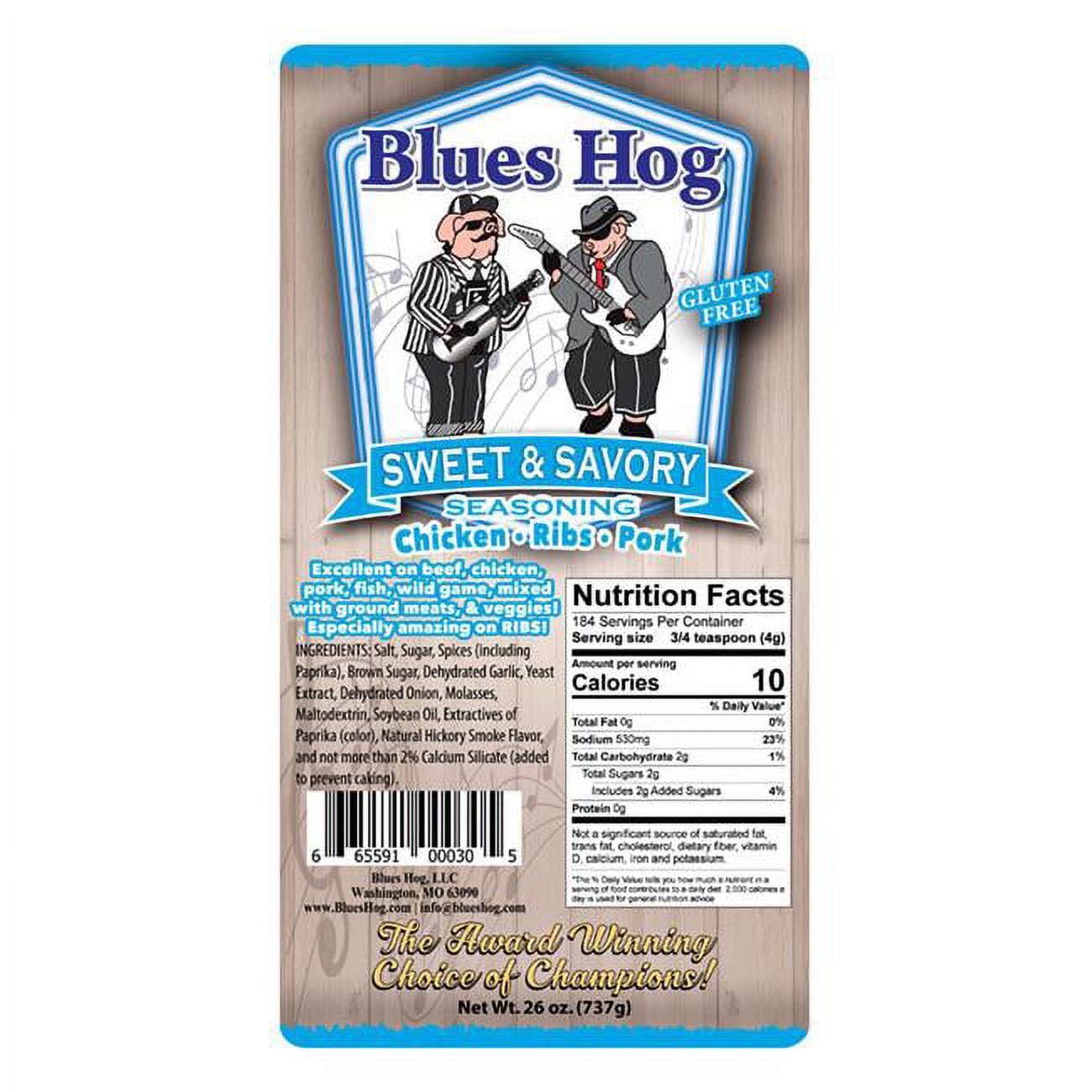 Picture of Blues Hog 8013848 Sweet & Savory Seasoning Rub&#44; 26 oz