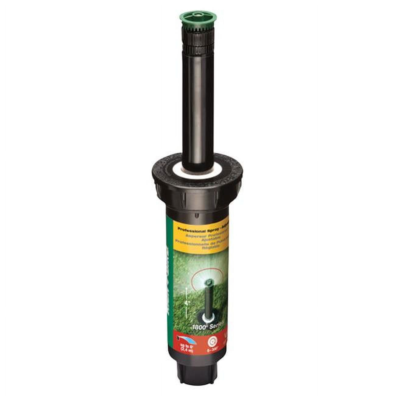 7795511 1800 Series 4 in. Adjustable Pop-Up Sprinkler, Black - 8 ft.