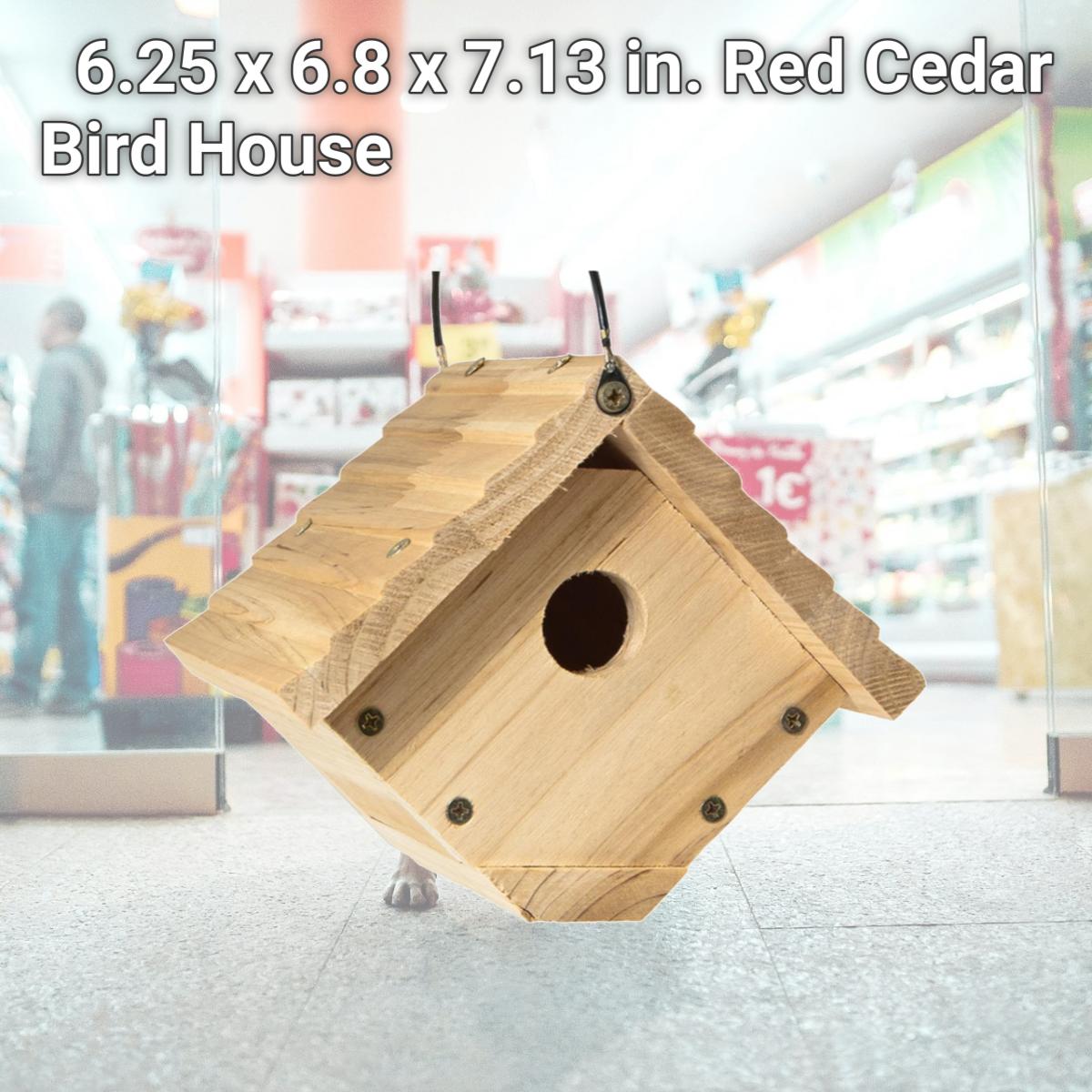 Picture of Audubon 8914848 6.25 x 6.8 x 7.13 in. Red Cedar Bird House
