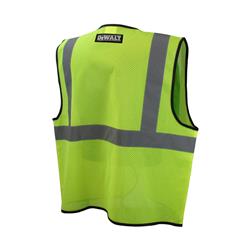 Unisex HI-Vis Economy Vest, 100% Polyester Mesh, Zipper Closure, Hi-Vis Green, M 1 Mic Tab