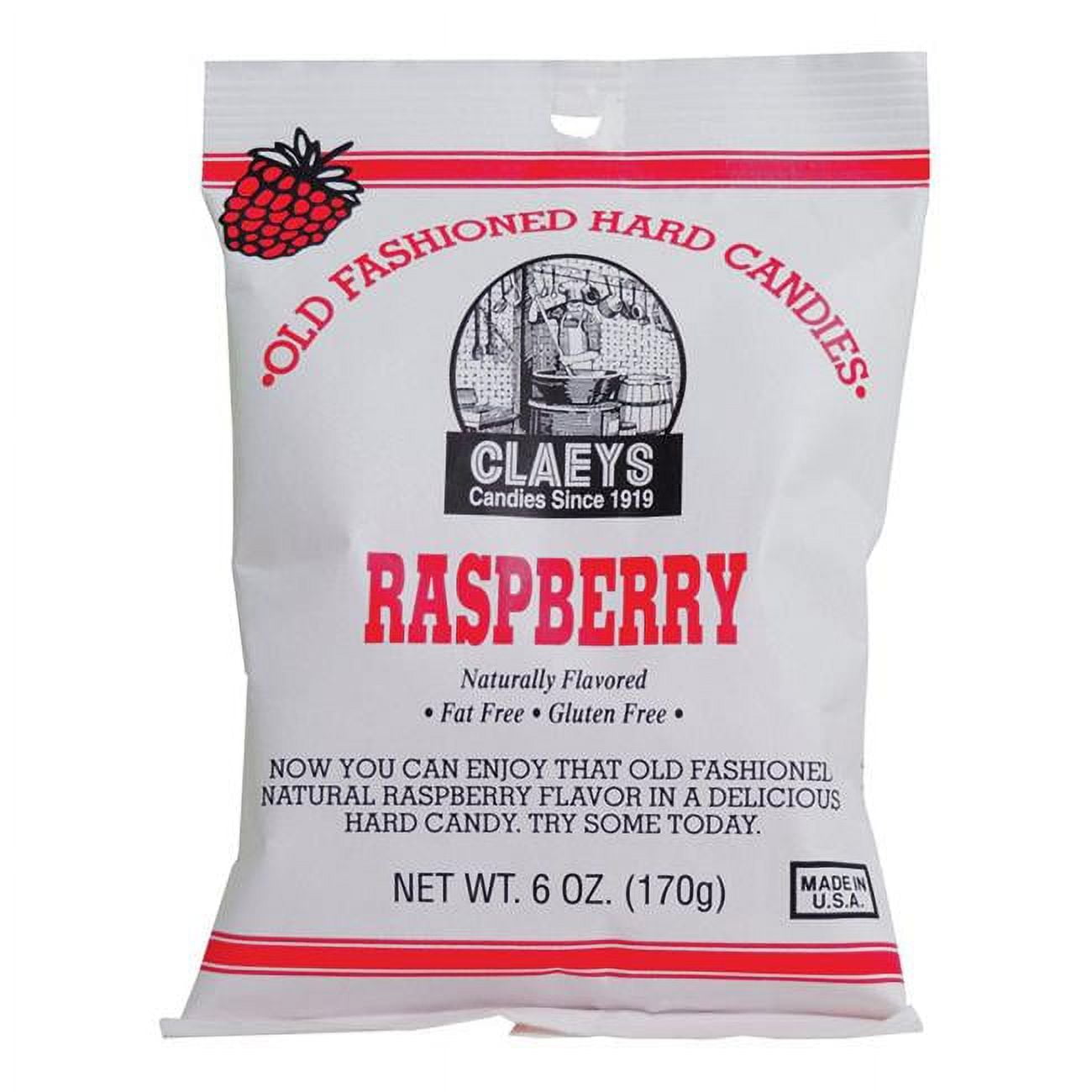 Picture of Claeys 9607425 Old Fashioned Raspberry Hard Candy, 6 oz