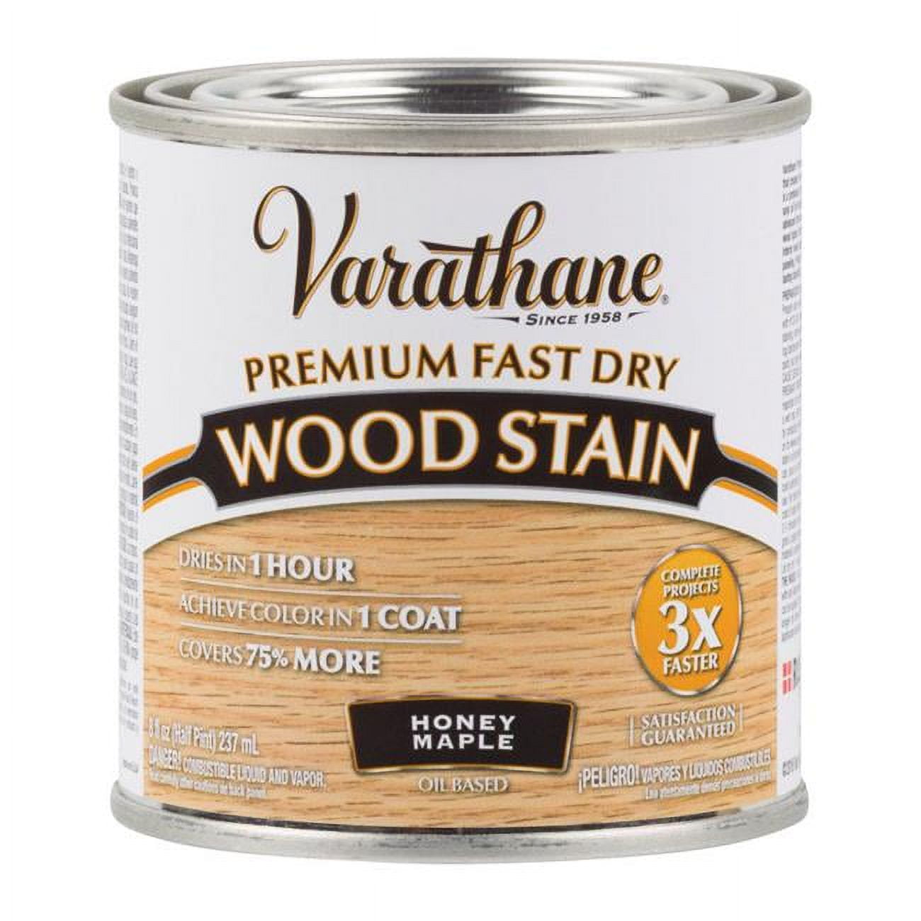 Picture of Varathane 1864685 Premium Fast Dry Semi-Transparent Honey Maple Wood Stain&#44; 0.5 Pint 