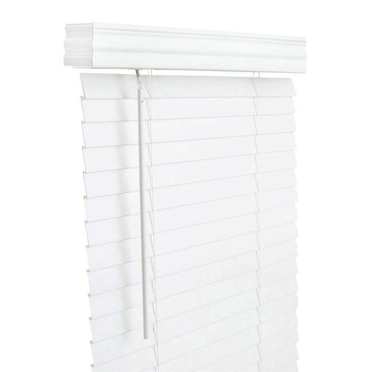 5005757 Faux Wood 2 in. Cordless Mini-Blinds, 30 x 60 in. - White