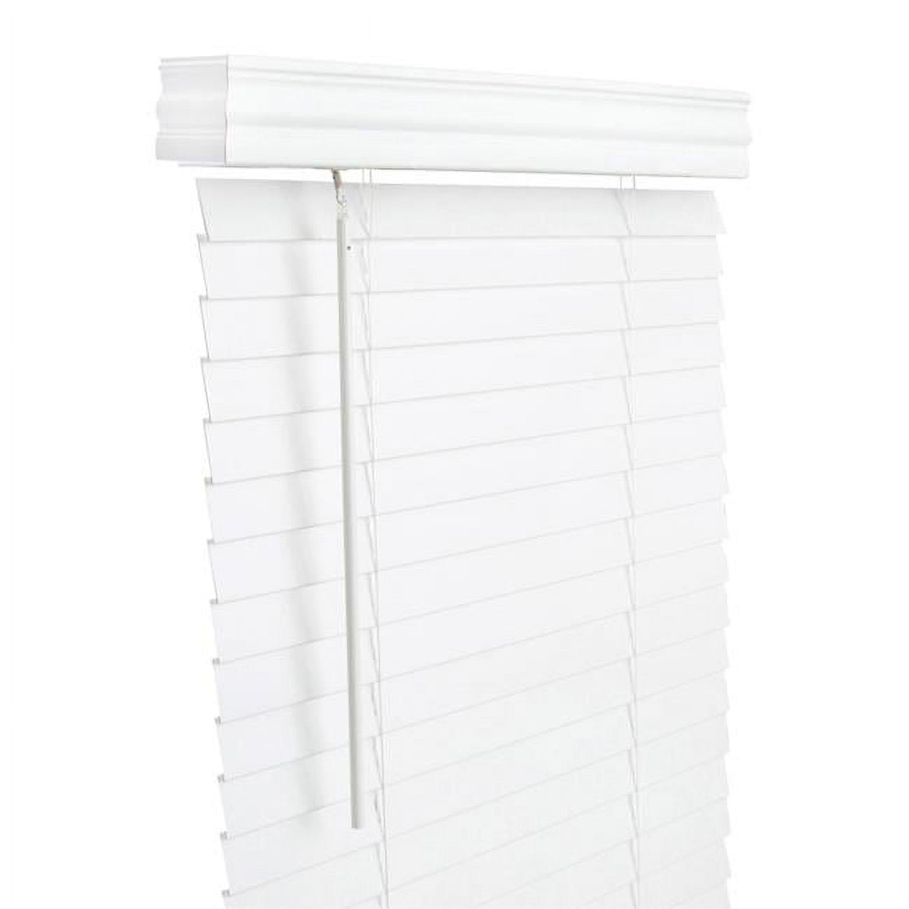 Faux Wood 2 in. Cordless Mini-Blinds, 31 x 60 in. - White