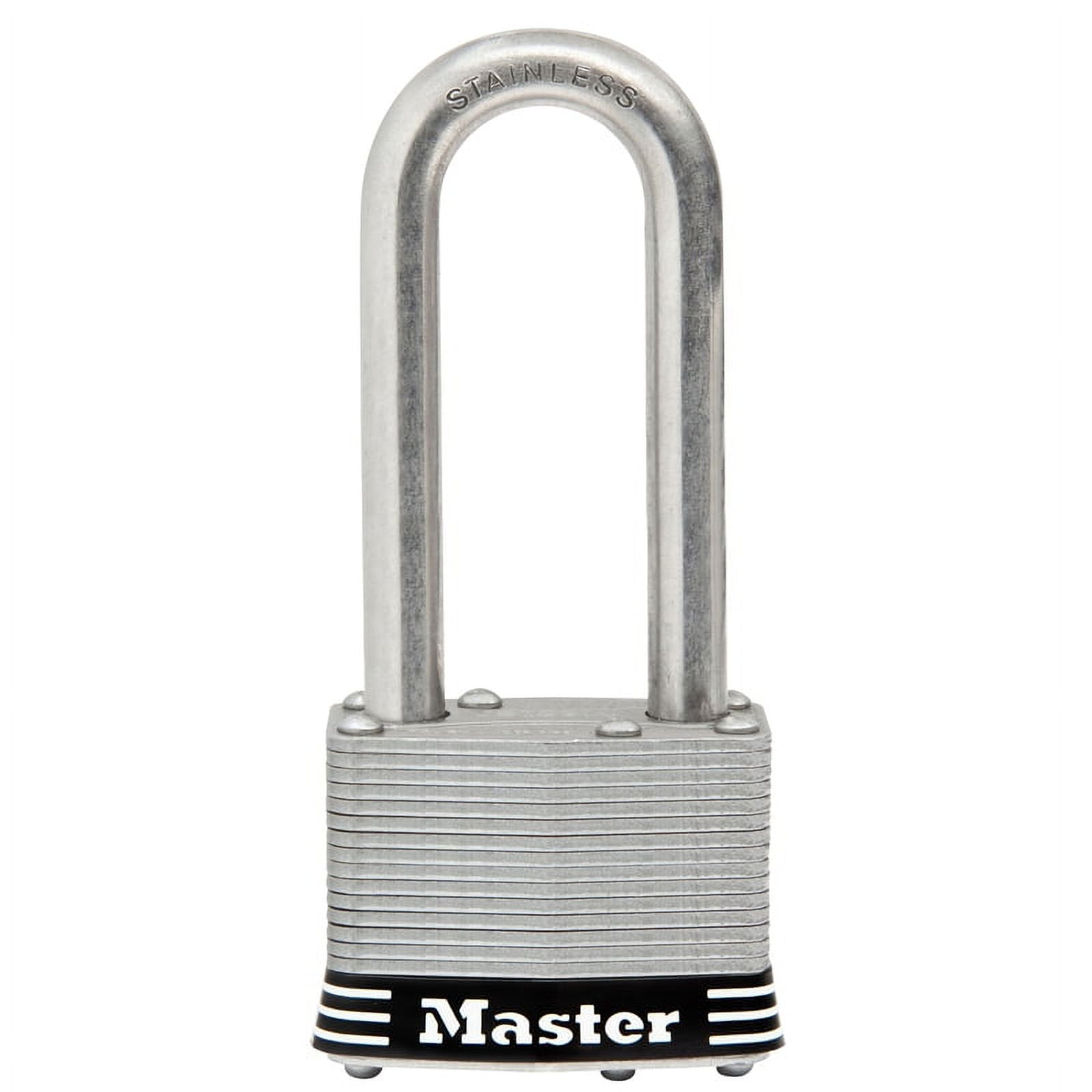 Picture of Master Lock 5006956 7.25 x 2 in. Stainless Steel 4-Pin Tumbler Padlock with Keyed Alike, Silver