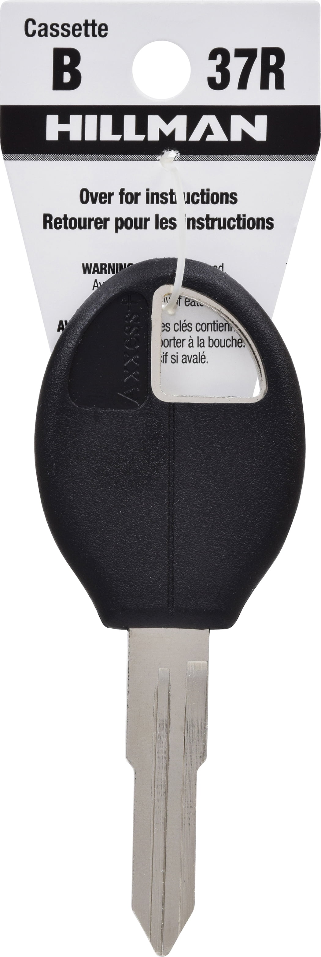 Automotive Universal Key Blank for 37R Double Sided for Infiniti - Black & Silver