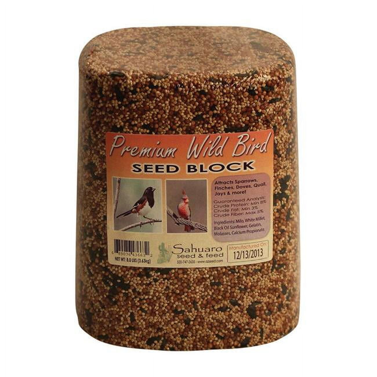 Picture of Sahuaro Seed 8293482 Assorted Species Bird Food Block for Millet, 8 lbs