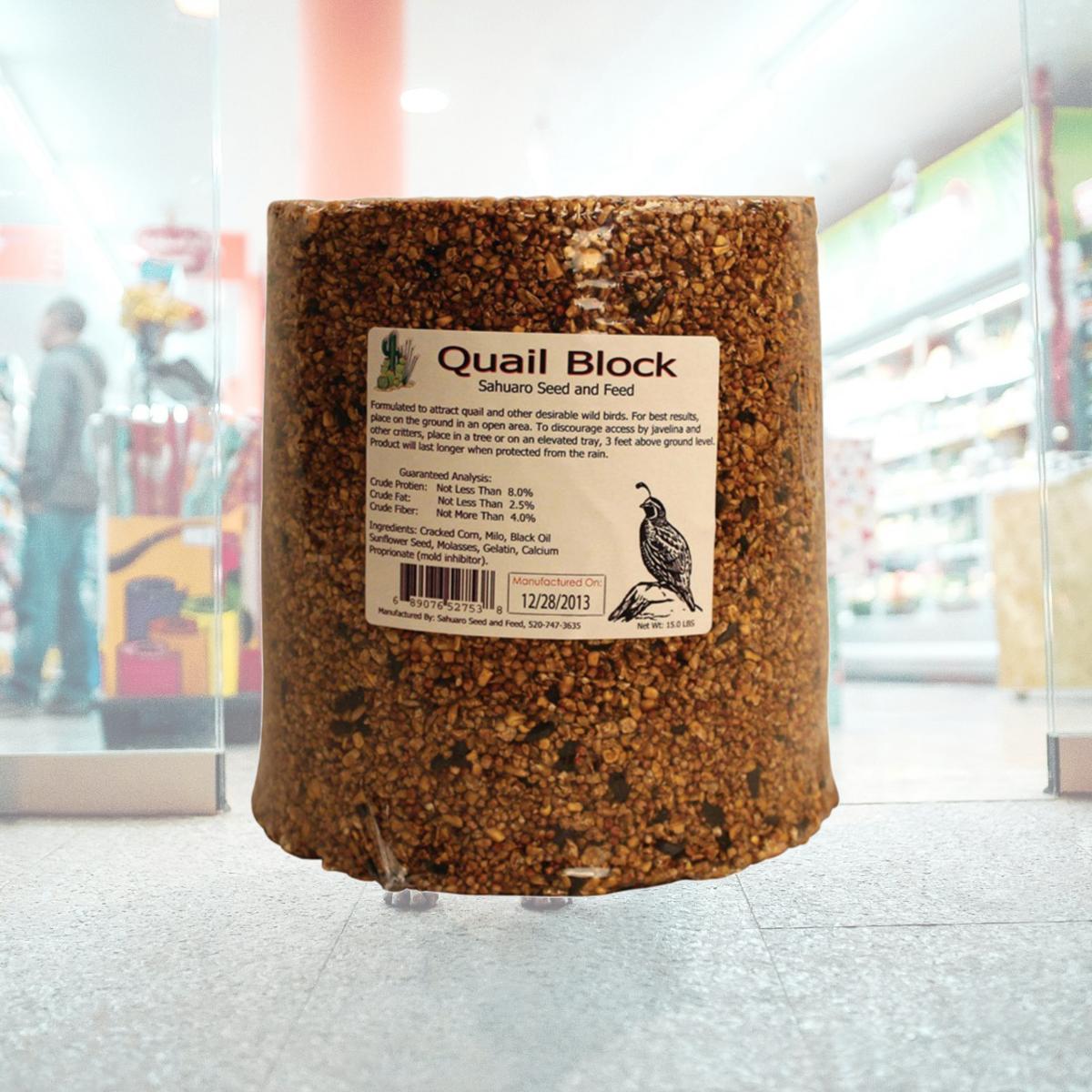Picture of Sahuaro Seed 8293508 Quail Bird Food Block for Corn, 15 lbs