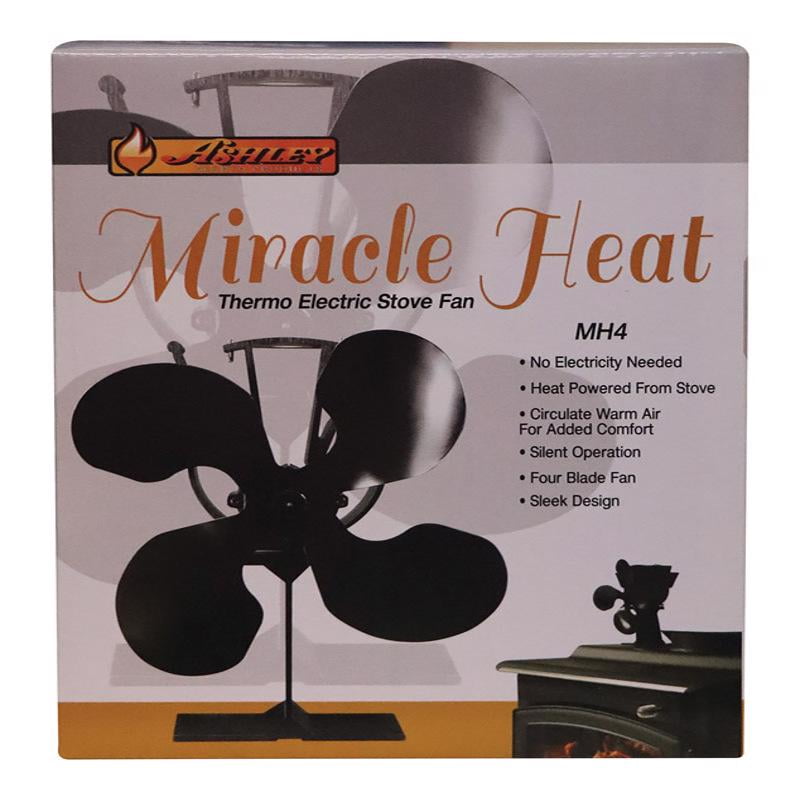 Picture of US Stove 4903472 Ashley Miracle Heat Steel Elegant Wood Stove Fan
