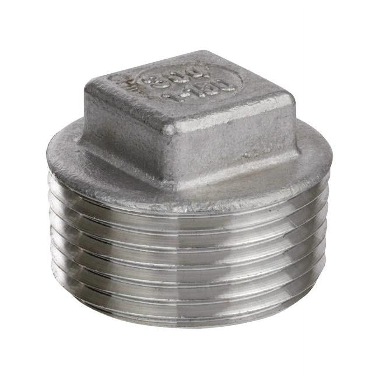 1.5 in. MIP x 1.5 in. Dia. MPT Stainless Steel Square Head Plug