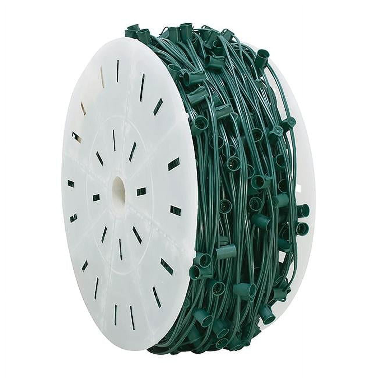 9610569 LED C9 Socket Light Cord on Reel, Green - 500 ft.