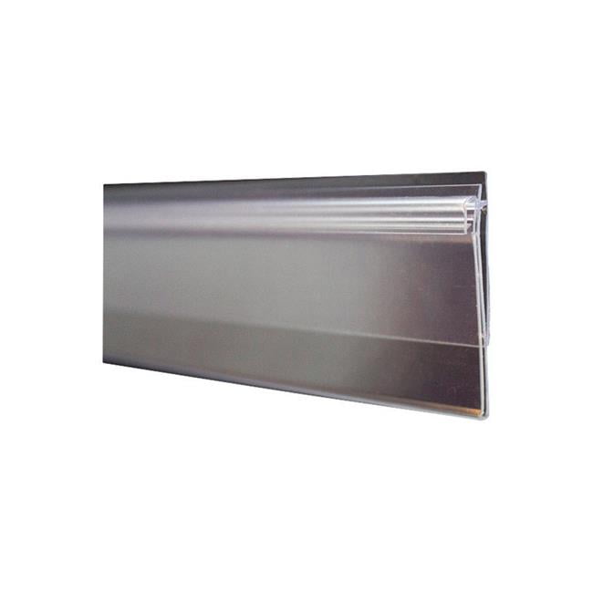 0.3125 x 1.6875 x 47.6875 in. Clear Snap In Gripper Bin Tag Holder, Plastic