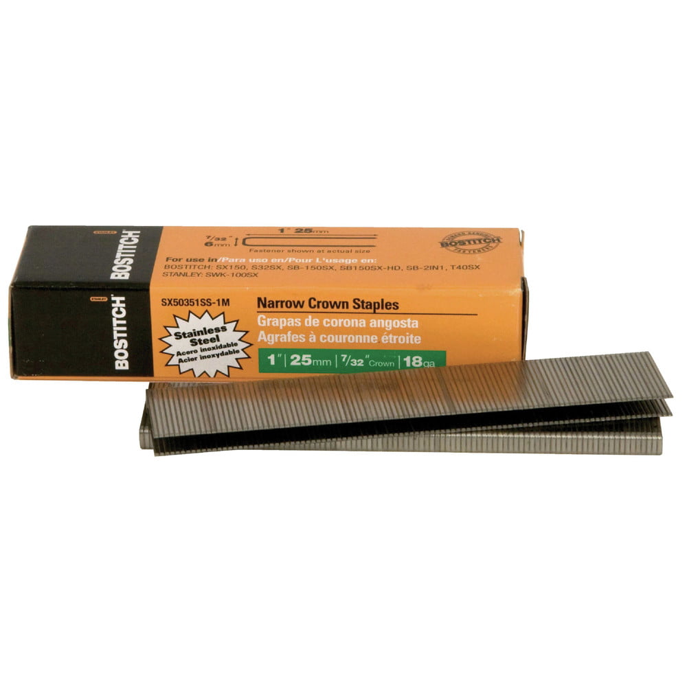Picture of Stanley Bostitch 2607745 1 in. Galvanized Stainless Steel Wire Staples - 18 Gauge