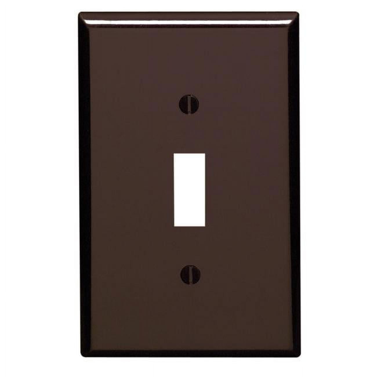 Brown 1 Gang Plastic Toggle Wall Plate