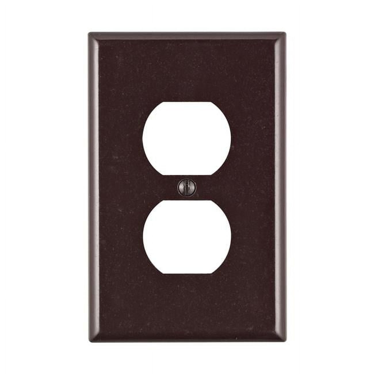 Brown 1 Gang Plastic Receptacle Wall Plate