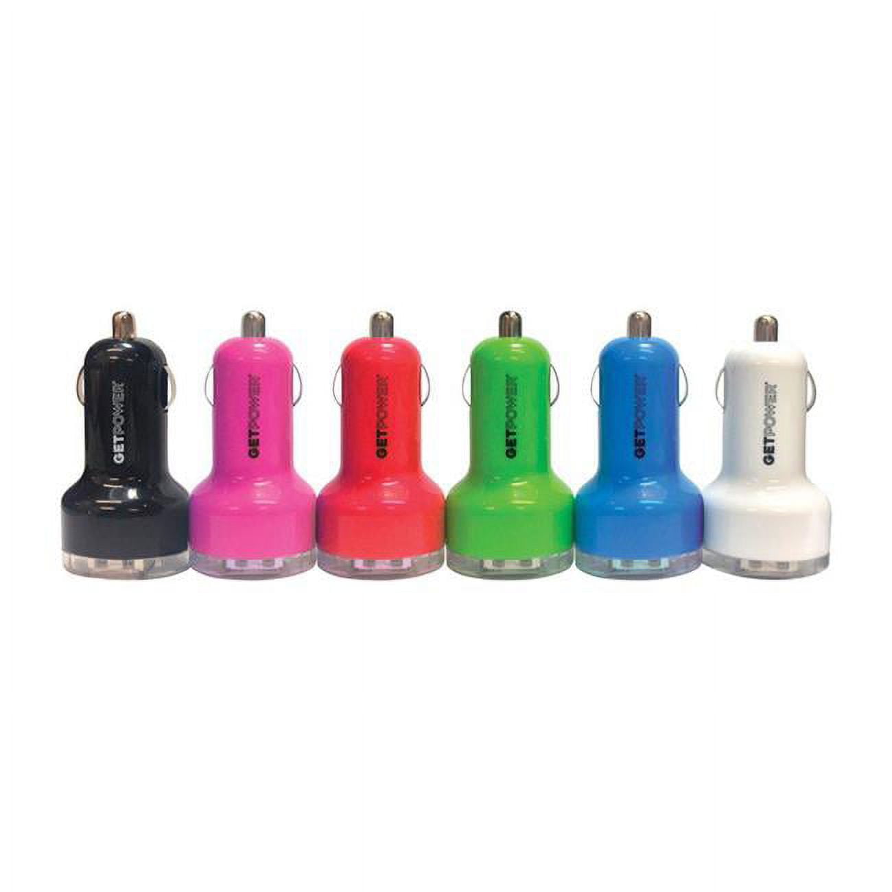 Picture of Get Power 3866084 Dual USB Car Adapter&#44; Assorted Color - Case of 50