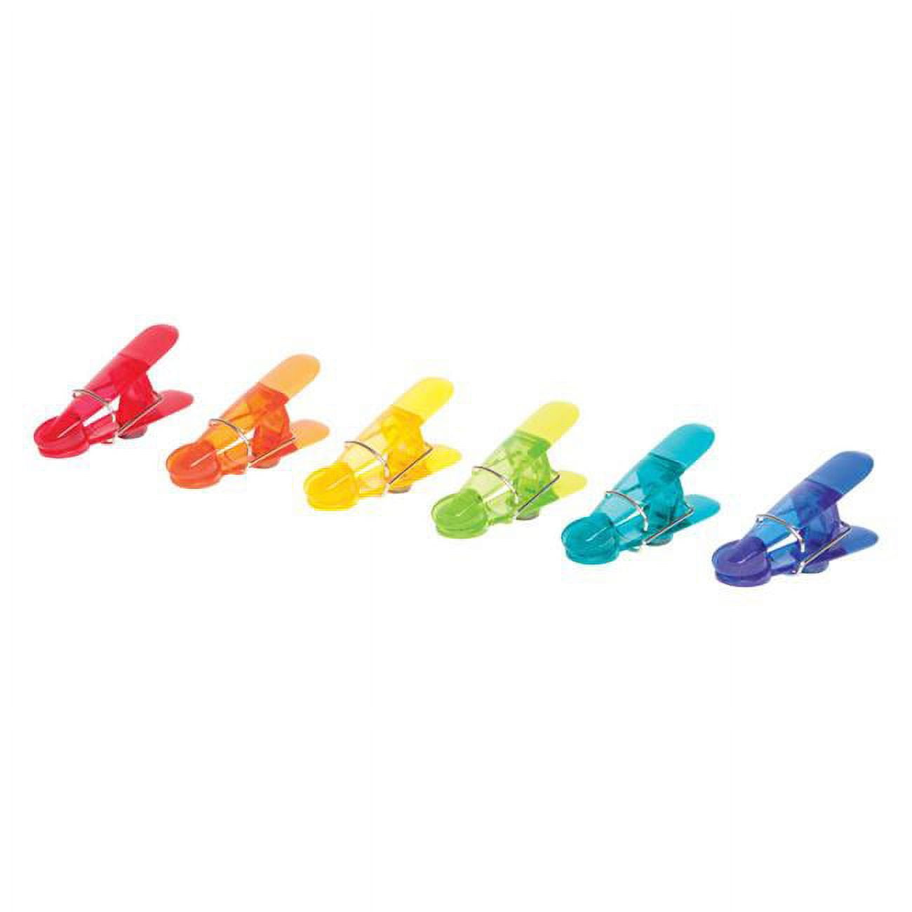 Assorted Color Magnetic Bag Clips - 6 per Pack & Pack of 12