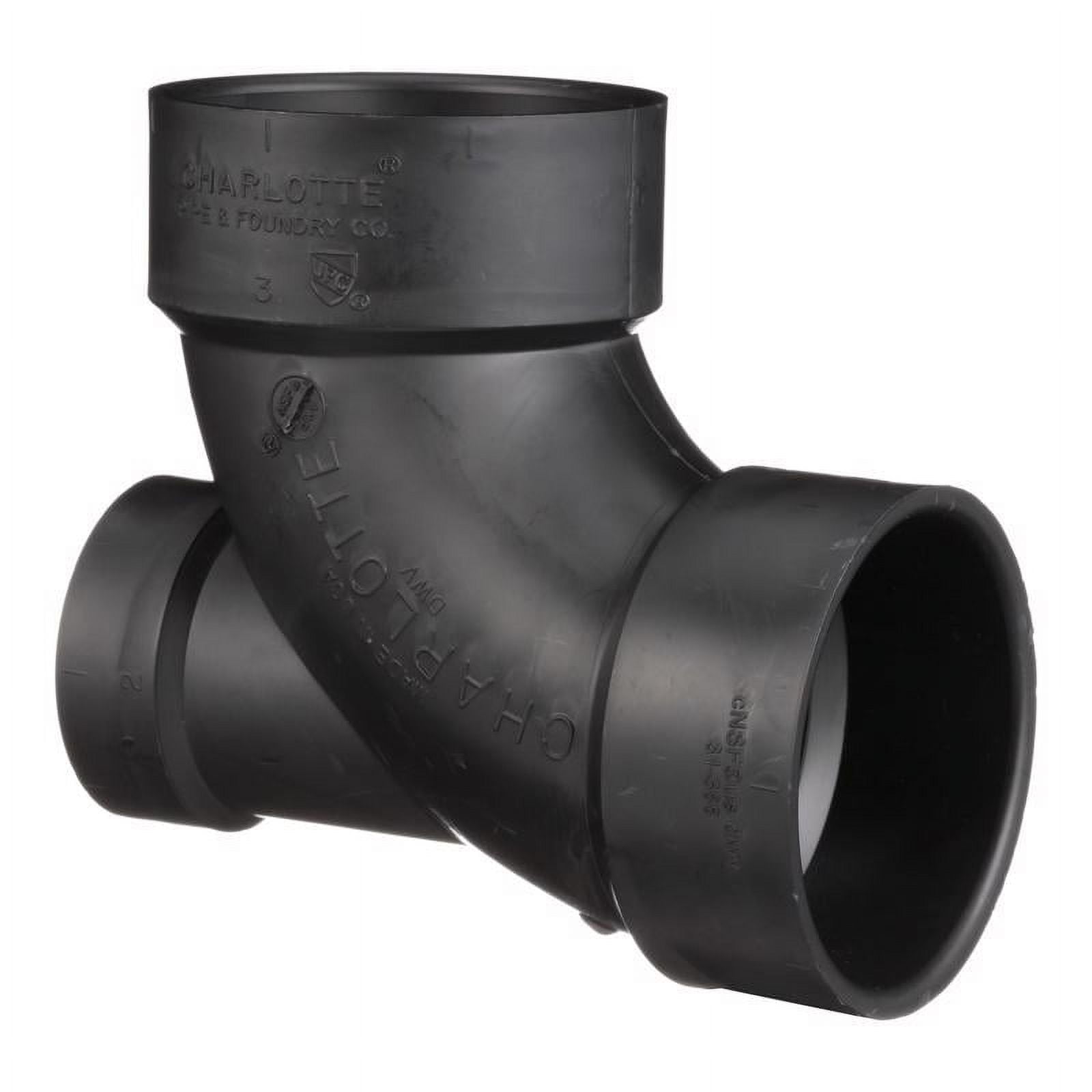 Charlotte Pipe 44018 Schedule 40 3 Hub x 3 in. Dia. Hub ABS Elbow