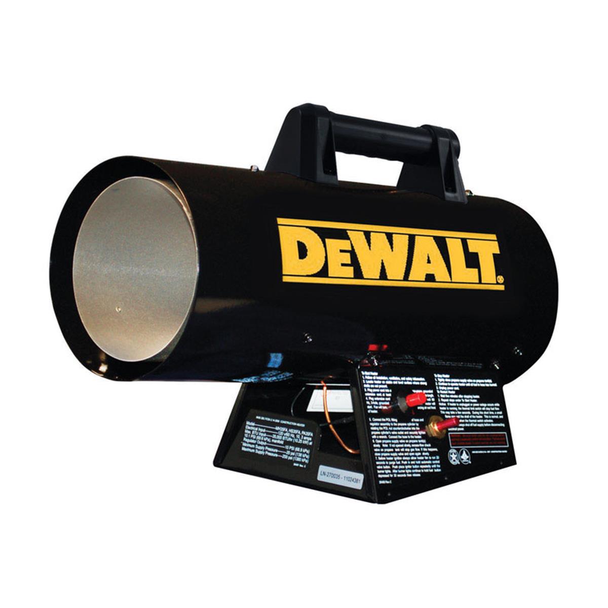 4893095 800 sq. ft. Propane Fan Forced Portable Heater, Black - 35000 BTU -  DeWalt