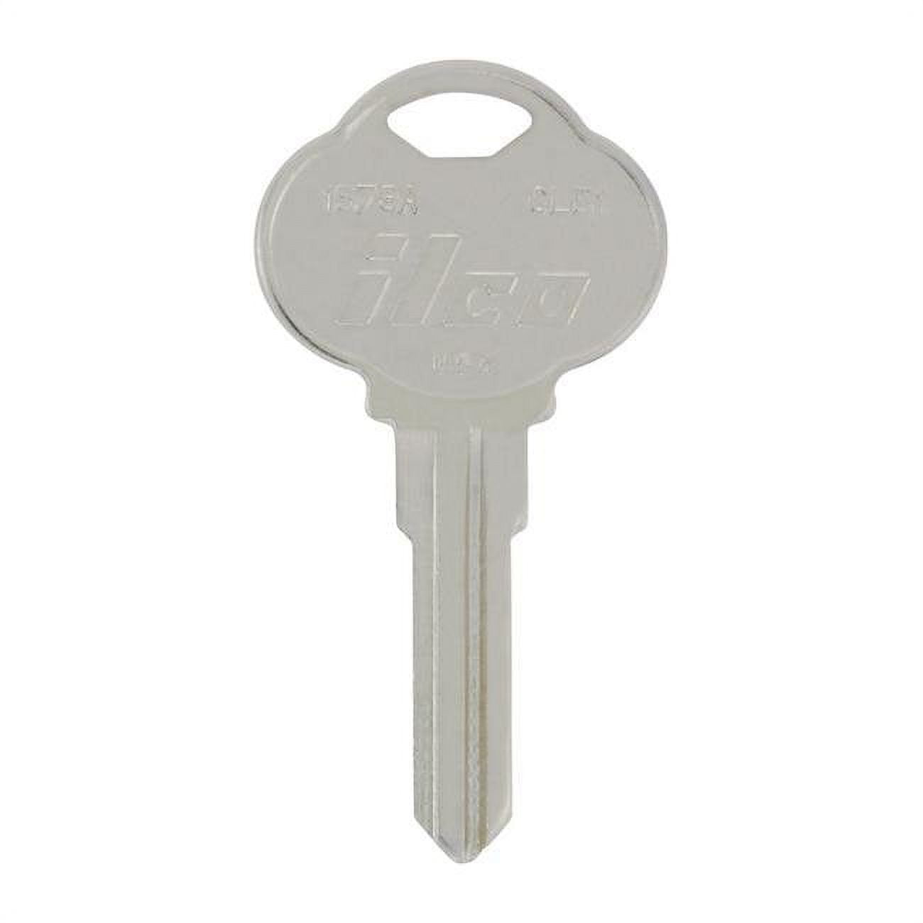 KeyKrafter Automotive Silver Universal Key Blank - 187 CLB1 Double Sided for Club Steering Wheel, Pack of 4