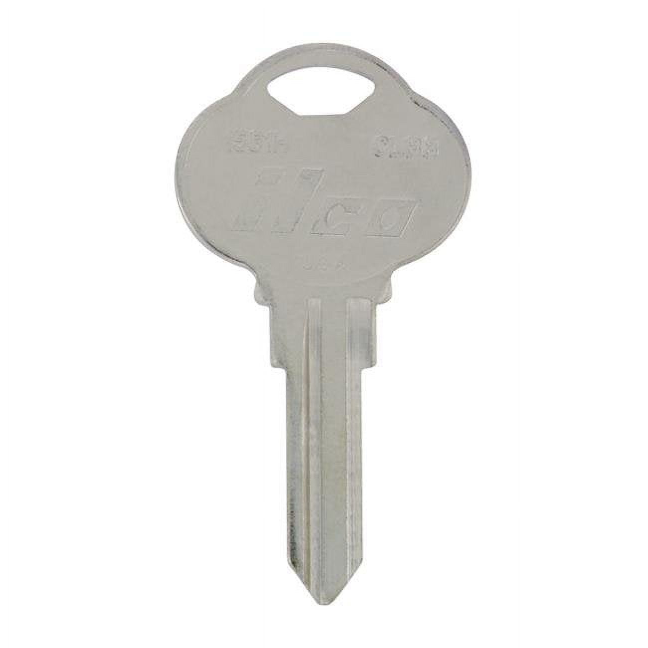 KeyKrafter Automotive Silver Universal Key Blank, 190 CLB8 Double Sided for Club Steering Wheel - Pack of 4