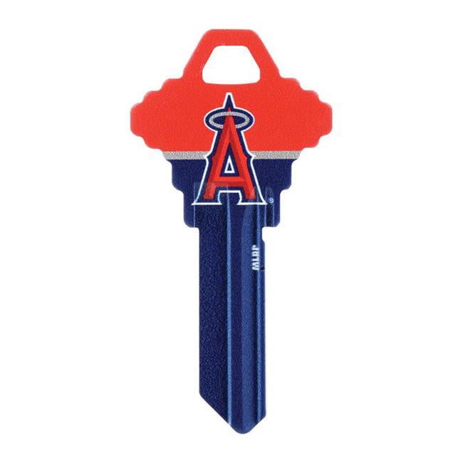 5960760 Los Angeles Angels Painted Key House & Office Blank Single Sided Universal Key - Pack of 6