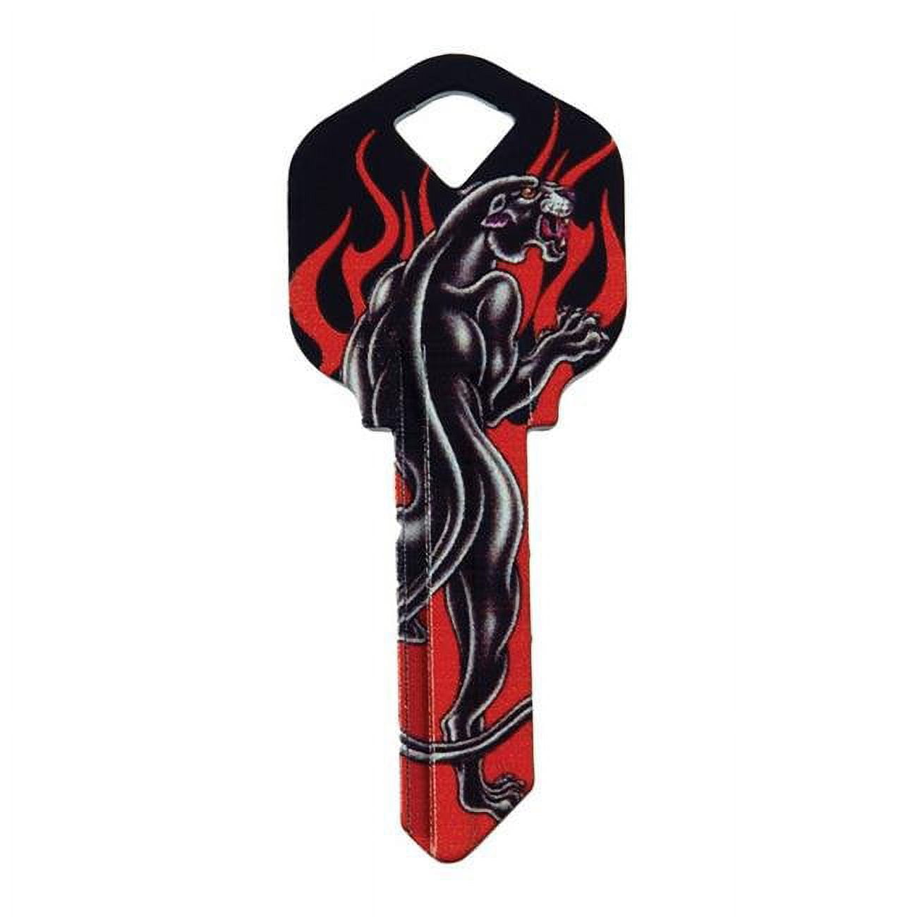Wackey Black Panther & Flames House & Office Blank Single Sided Universal Key - Pack of 6