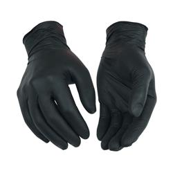 Picture of Kinco 6586168 Nitrile Disposable Large Gloves - Black&#44; 40 per pack