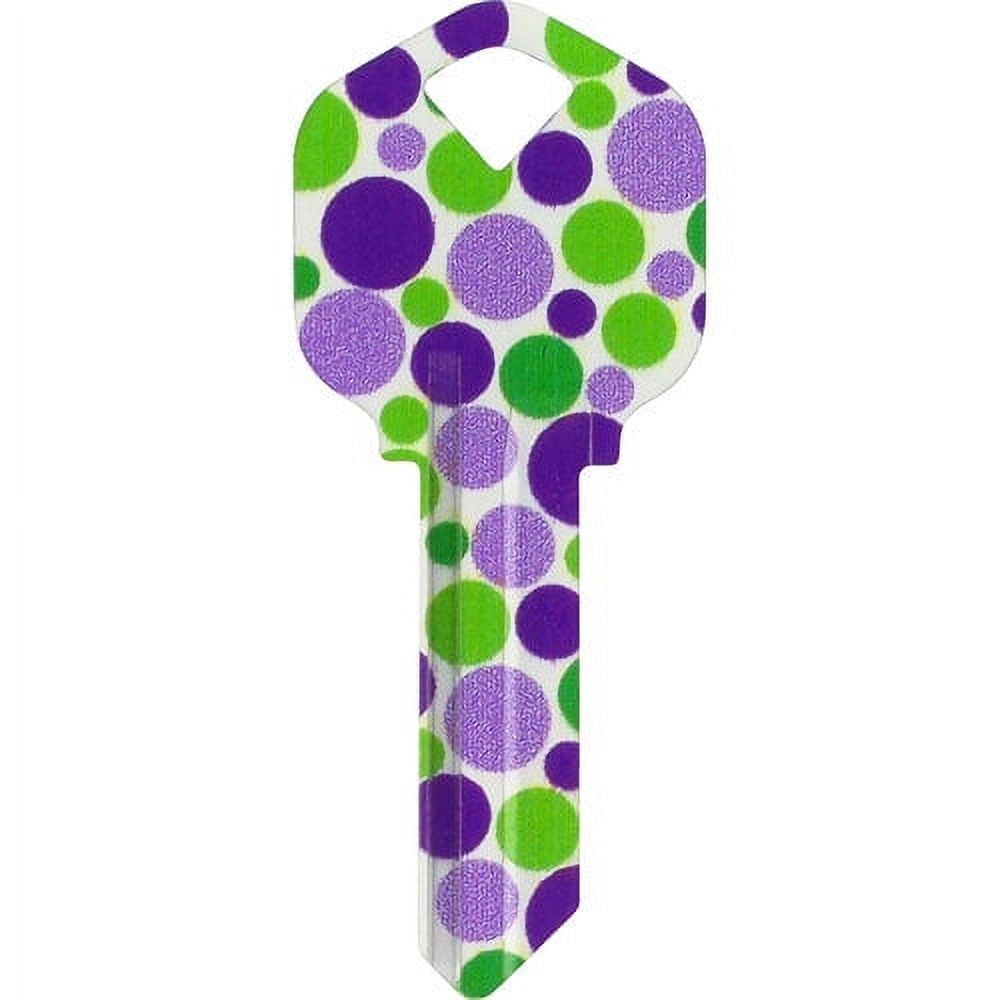 Wackey Polka Dots House & Office Blank Single Sided Universal Key - Pack of 6
