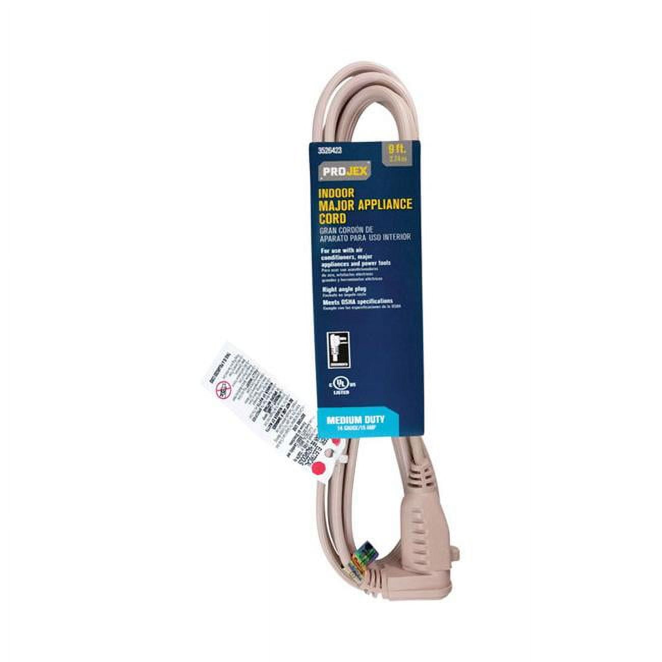 125V 9 ft. Appliance Cord, Beige