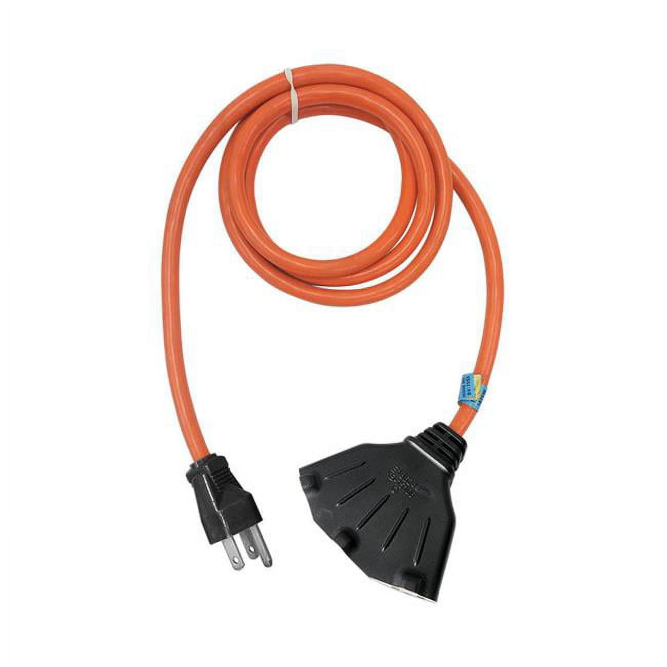 3525979 12 by 3 Indoor 10 ft. Orange Triple Outlet Cord