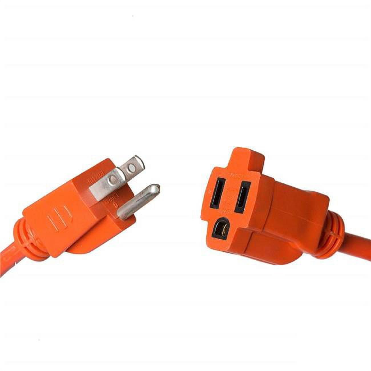 Extension Cord, 14 AWG, Indoor, 14/3, 3 Outlets, Orange, PVC, 10 ft