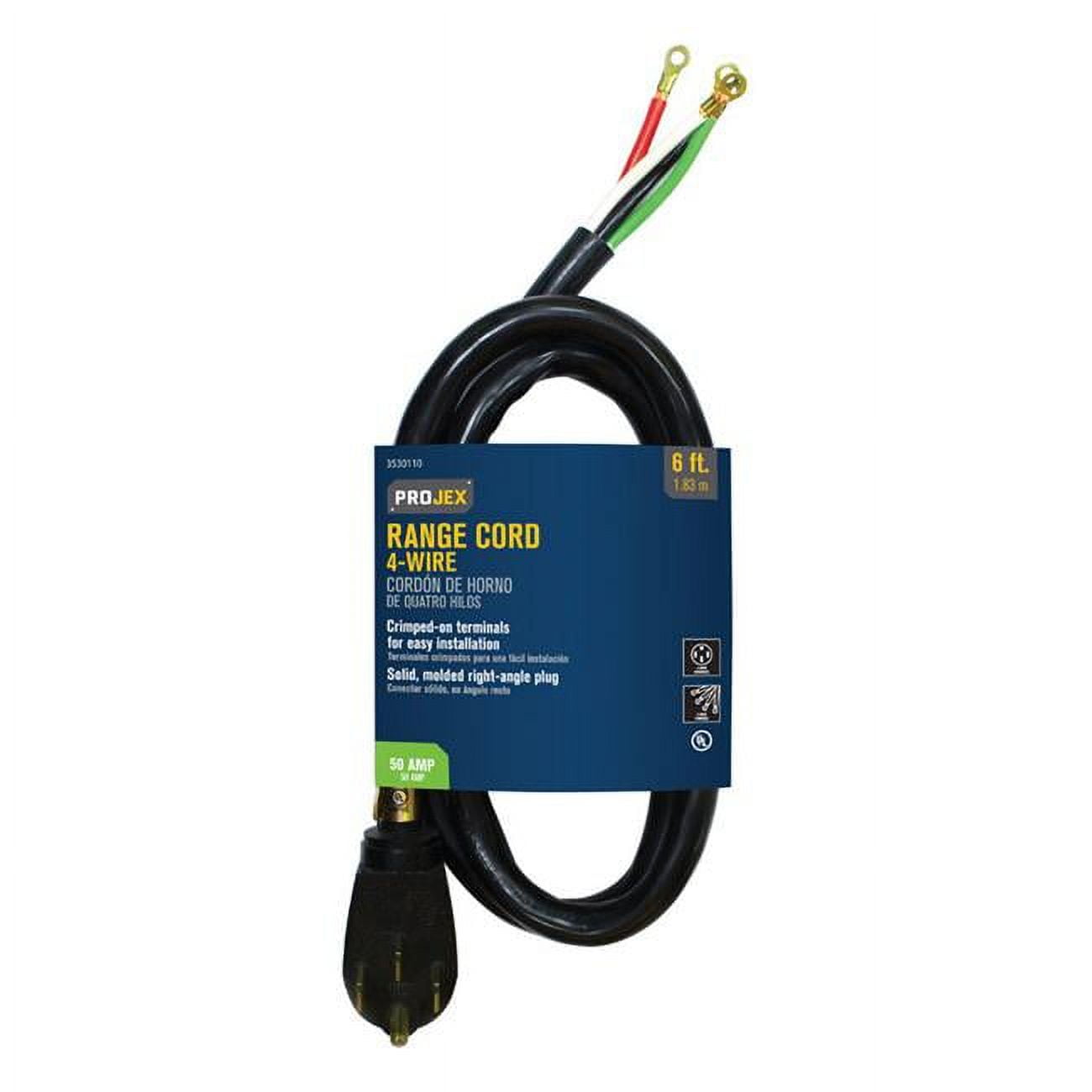 Projex 6/2 8/2 SRDT 250 V 6 ft. L Range Cord