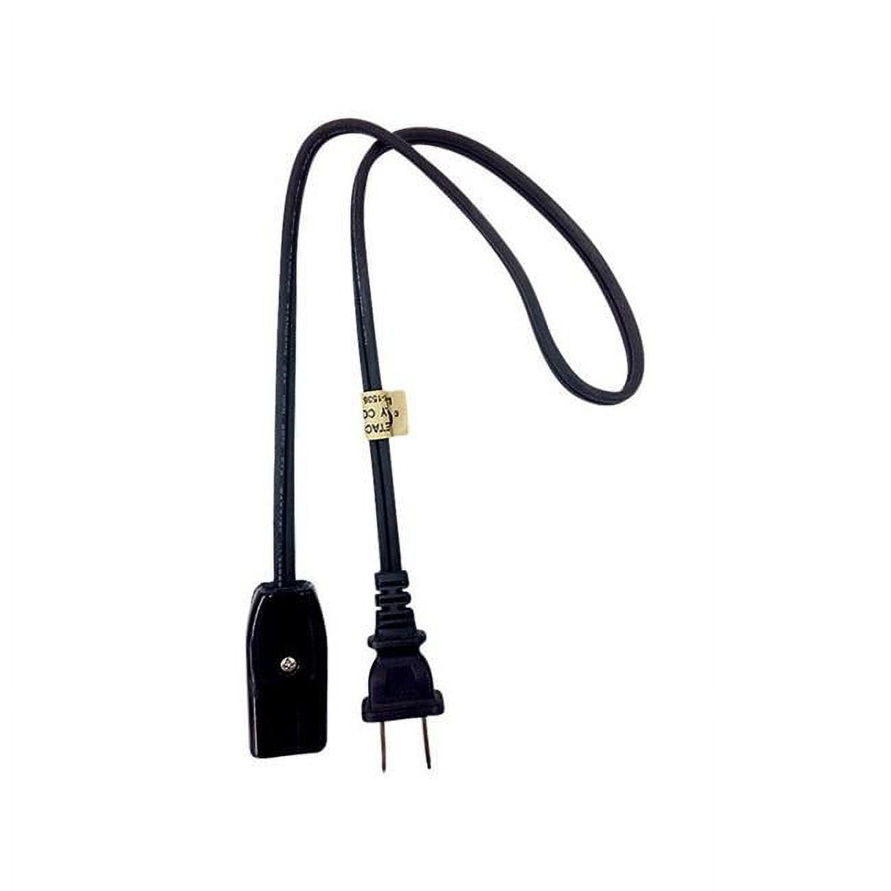 18 by 2 HPN 125V 2 ft. Appliance Cord, Black