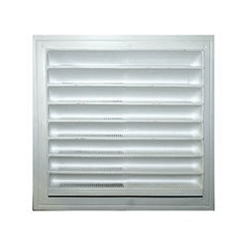 Master Flow 8 in. W X 8 in. L White Plastic Wall Louver