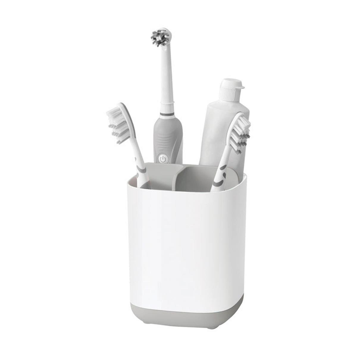 6739494 Caddy, Razor & Toothbrush Holder - Gray & White