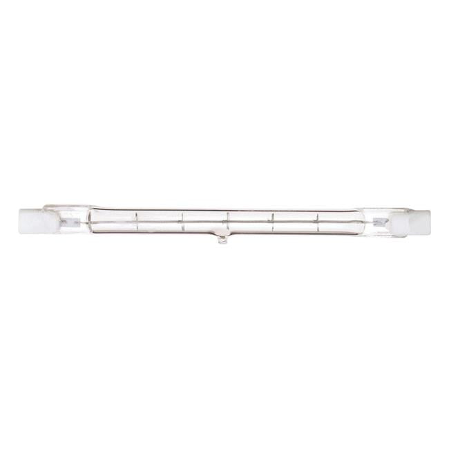 100W T3 Halogen Light Bulb - Double Ended Recessed Single Contact Base - Clear Finish