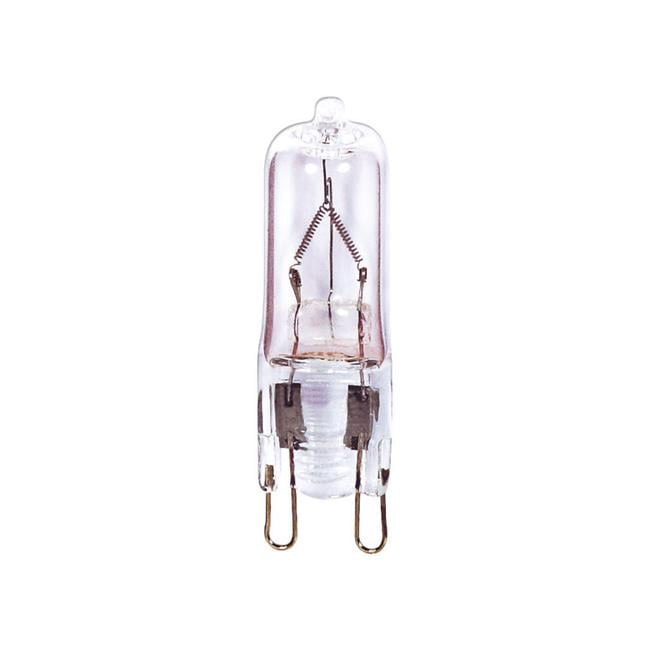 35W T4 Halogen Light Bulb - G9 Double Loop Base - Clear Finish